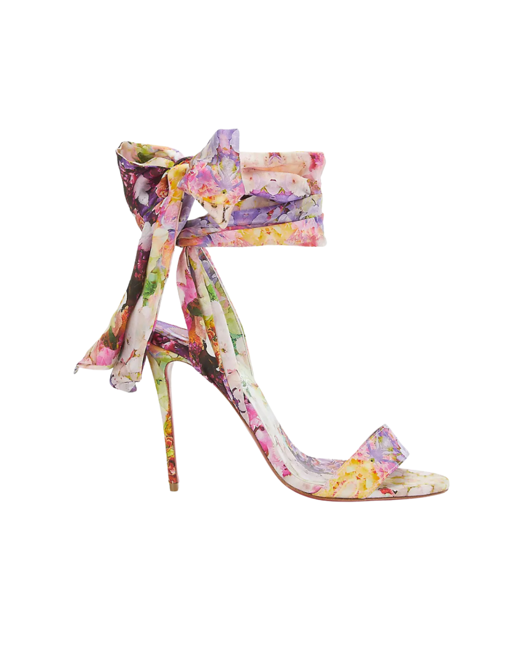 Christian Louboutin 10 MM Floral Silk Sandals